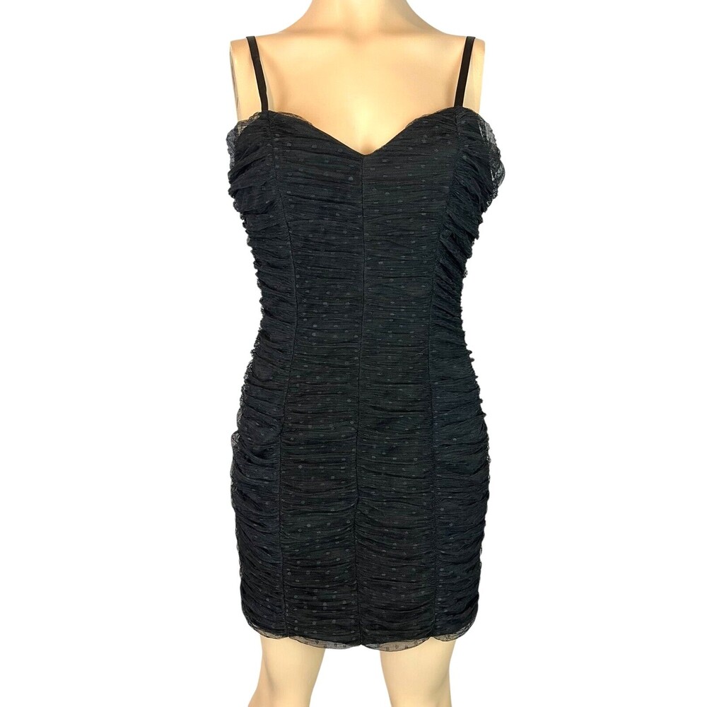 Haute Monde Black Babydoll Sweetheart Neck Dress L Y2K Gothcore Barbiecore